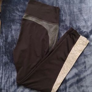 Tekgear black/gray color block leggings